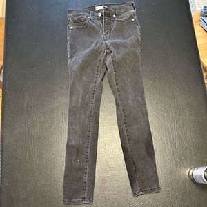 Madewell 9” high rise skinny 23p black